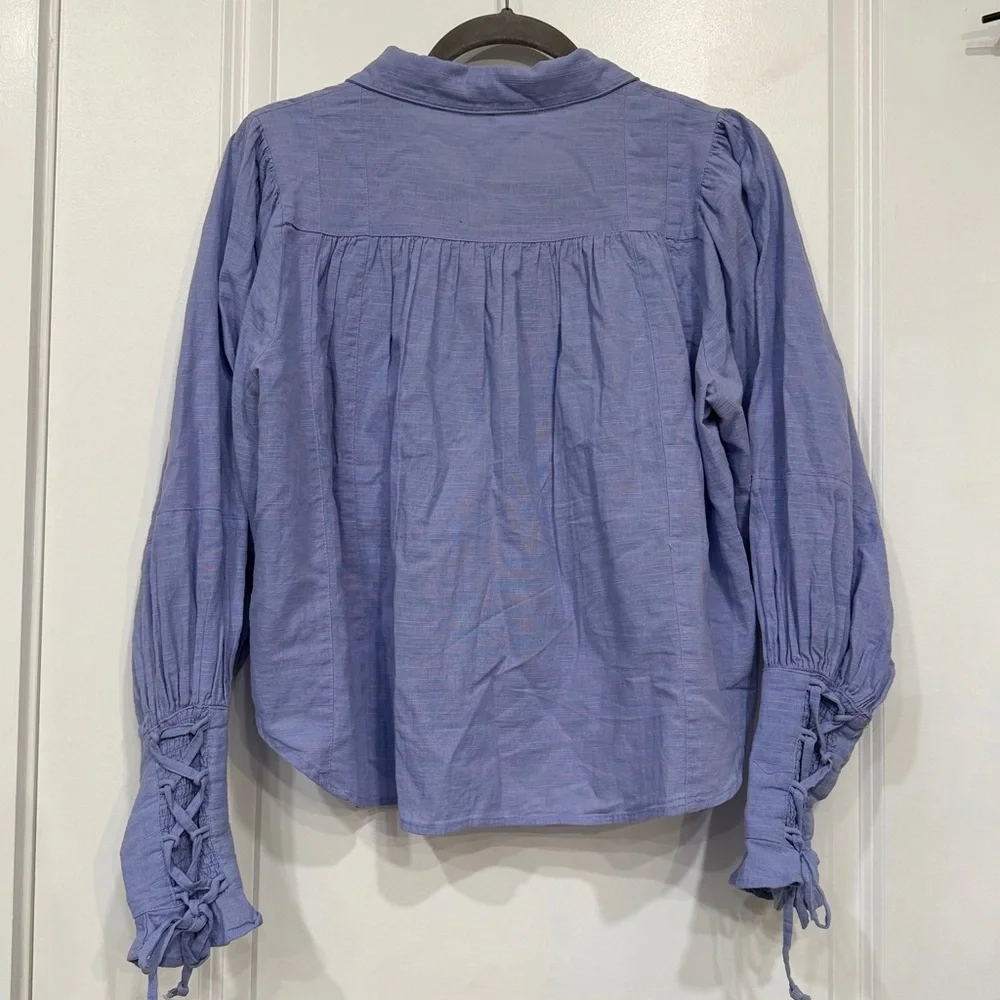 Free People Lavender Button-Up Blouse - Picture 4 of 6